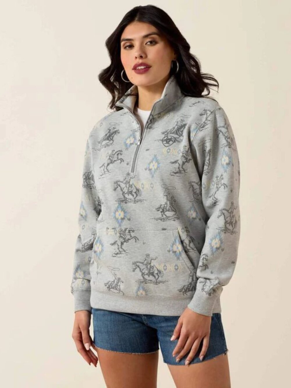 Women's Sapphire 1/2 Zip Sweatshirt